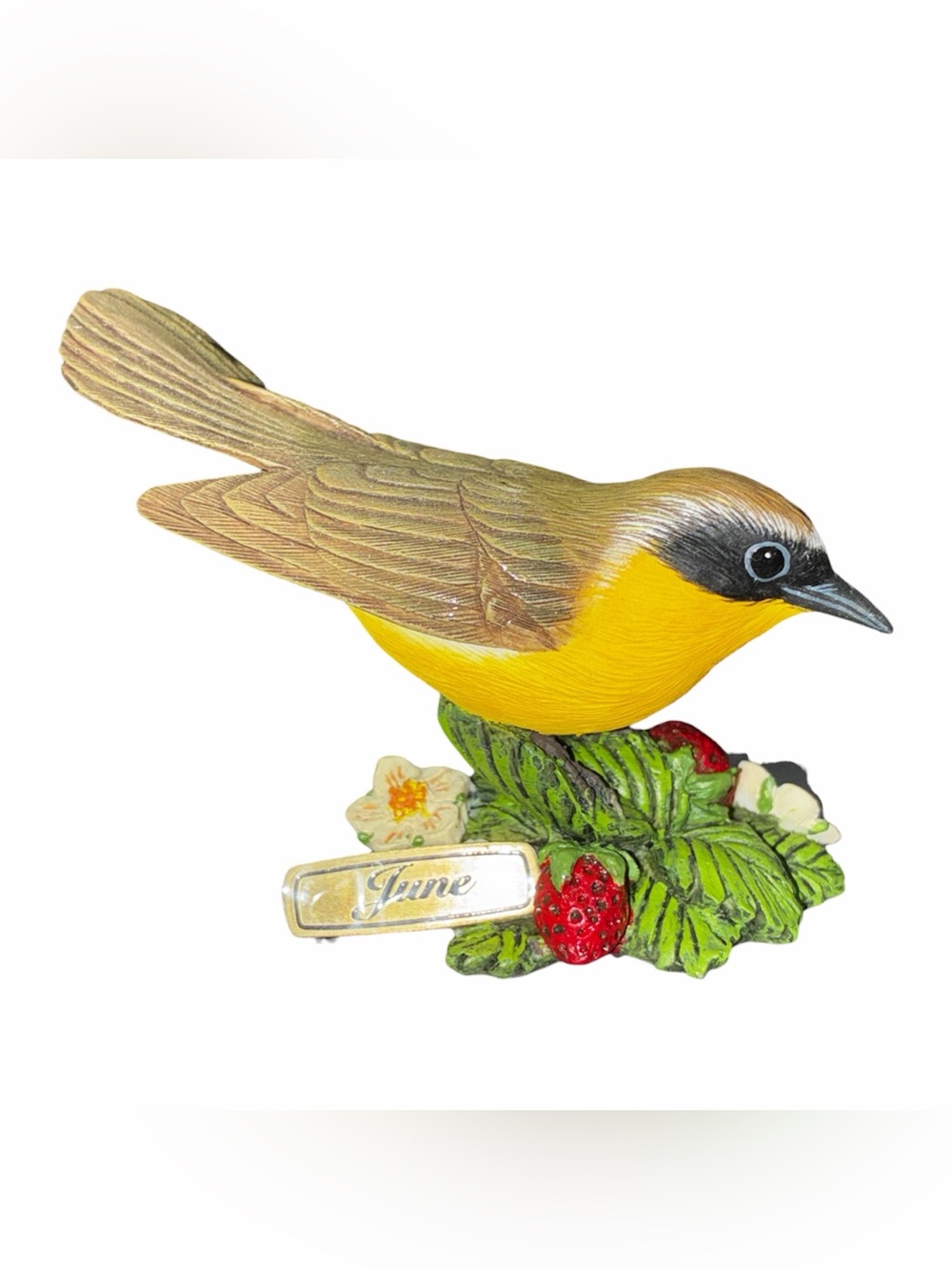 Danbury Mint June Warbler Backyard Birds Calendar Figurine